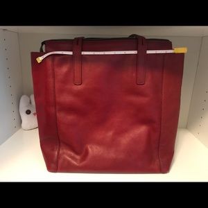 Leather tote large size